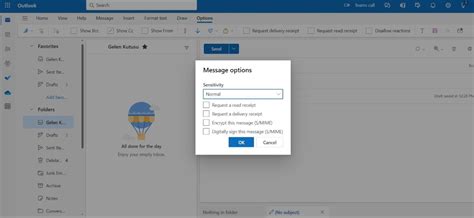 turn off encryption in outlook.